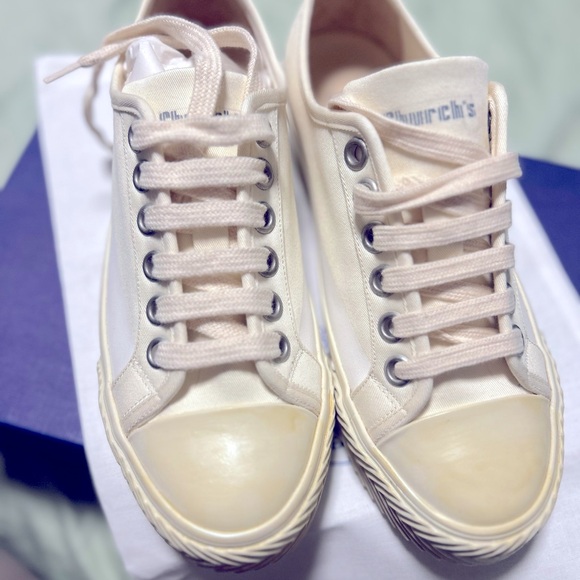 Church’s Southbank Gabardine Sneakers – White – Size 38 – Brand New in Box - Picture 7 of 10